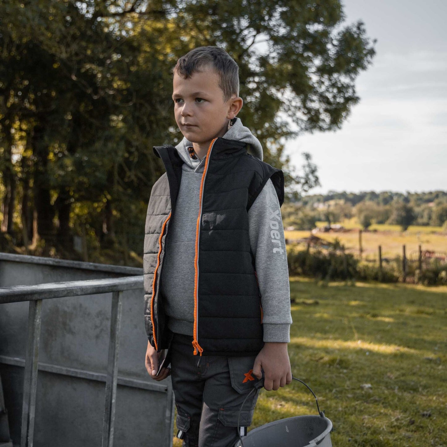 Xpert Pro Junior Rip-Stop Panelled Bodywarmer - Black