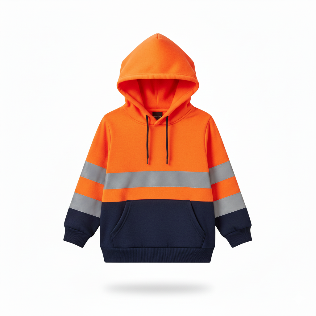 Kids Workwear bundle - Hi viz orange hoody + Grey Trouser