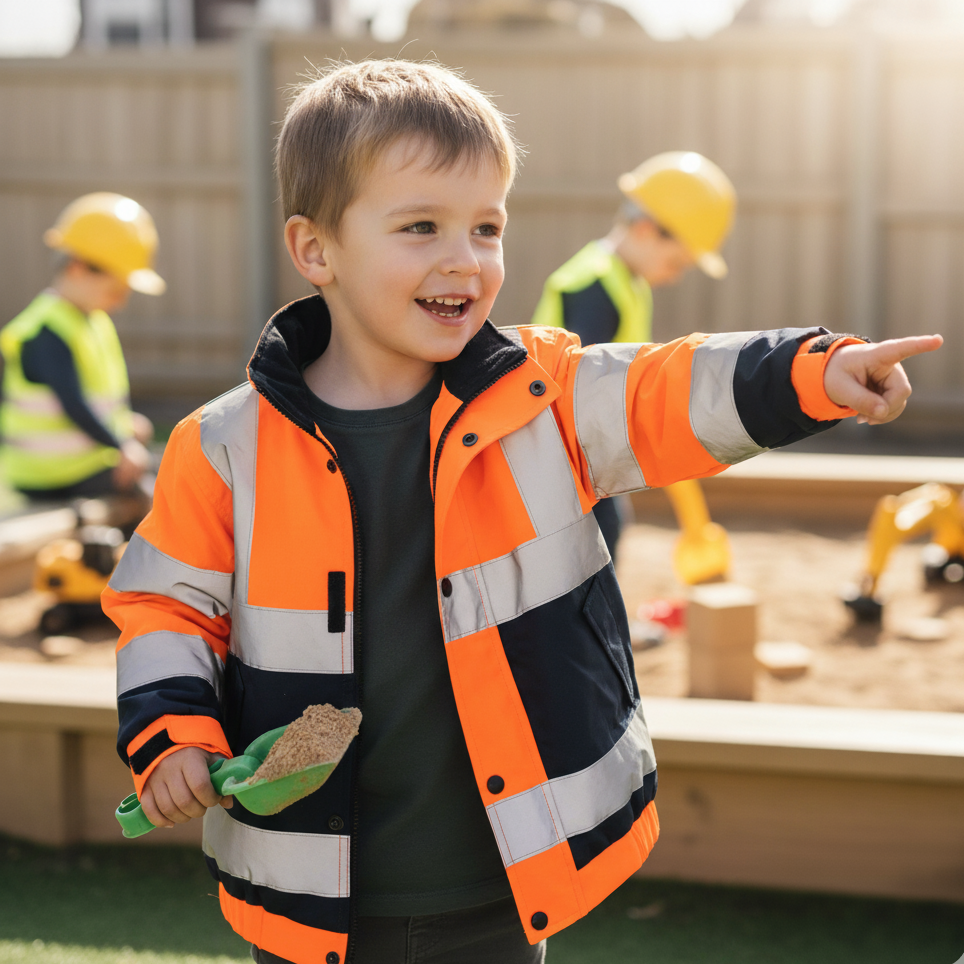 Kids Hi-Vis Jacket - Orange